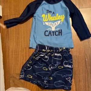 Carters 12 mo bathing suit set for boys